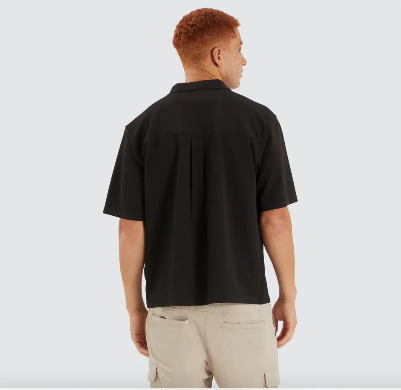 Amalfi Box Resort Shirt Jet Black