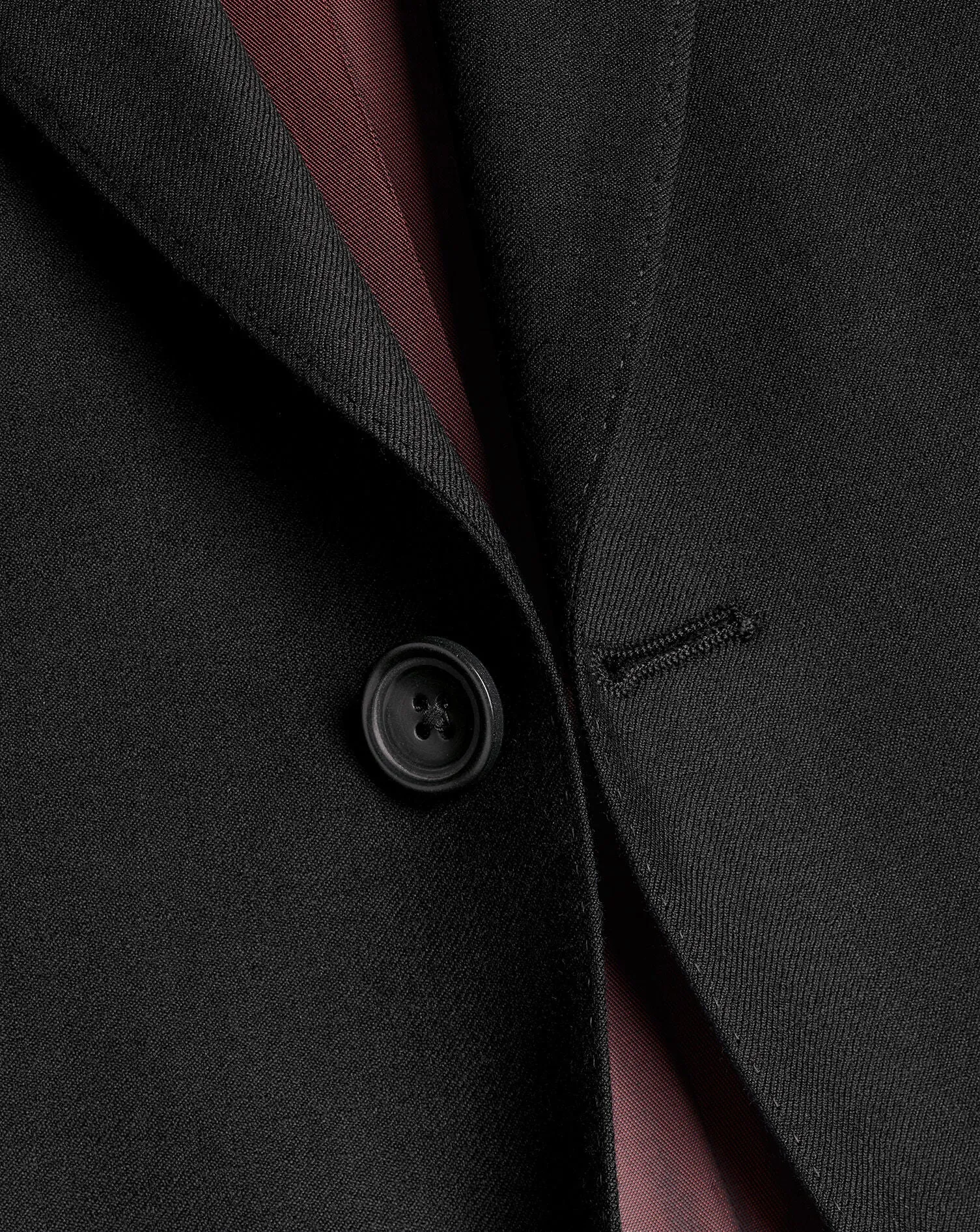 Black Slim Fit Twill Natural Stretch Suit Jacket