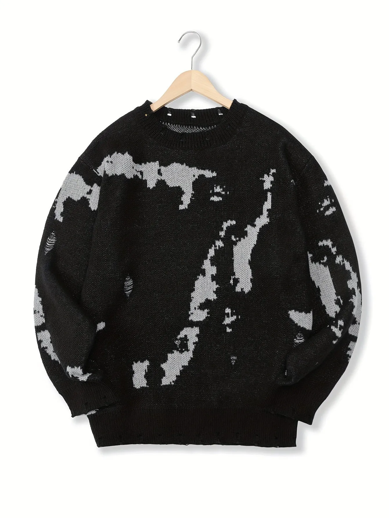 CASRIN | Warm Mens Knitted Sweater with Round Neck