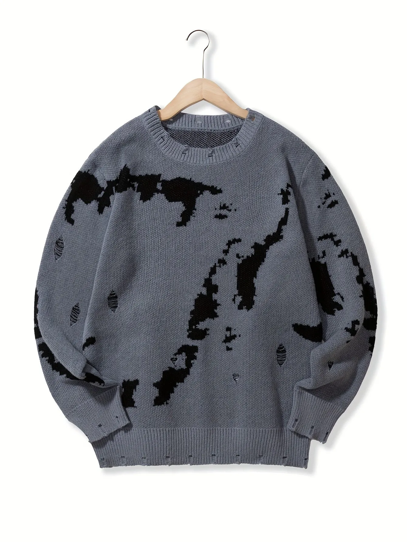 CASRIN | Warm Mens Knitted Sweater with Round Neck