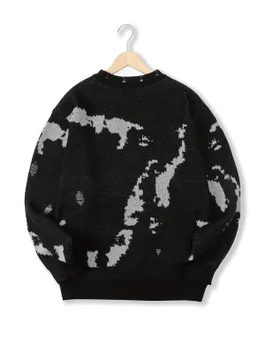 CASRIN | Warm Mens Knitted Sweater with Round Neck