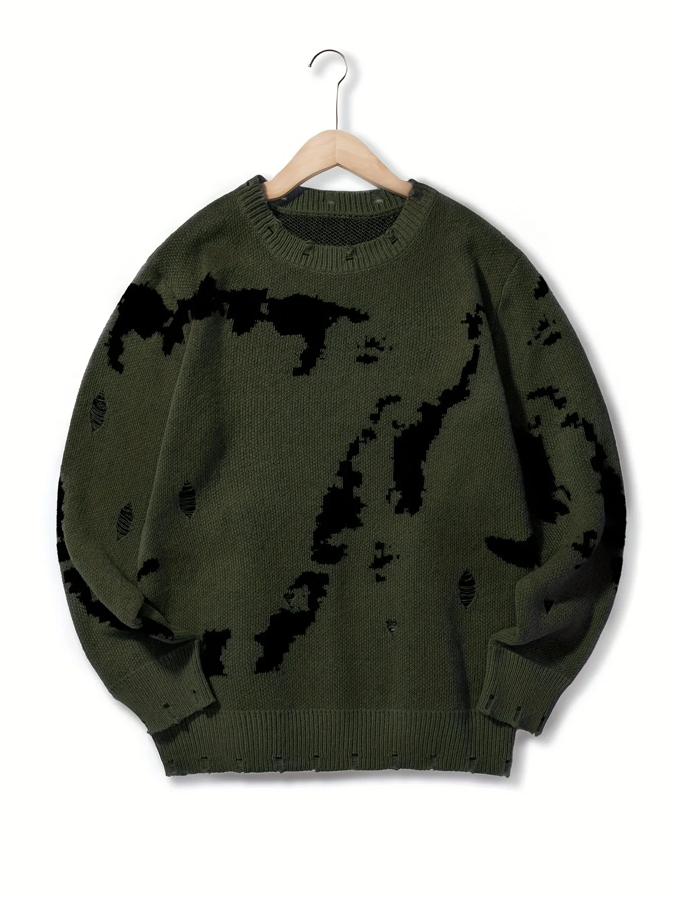 CASRIN | Warm Mens Knitted Sweater with Round Neck
