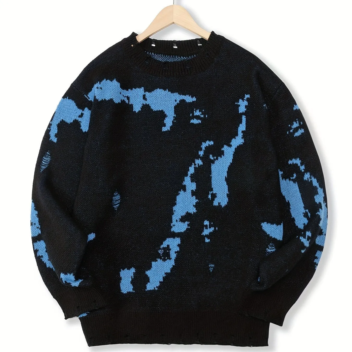 CASRIN | Warm Mens Knitted Sweater with Round Neck