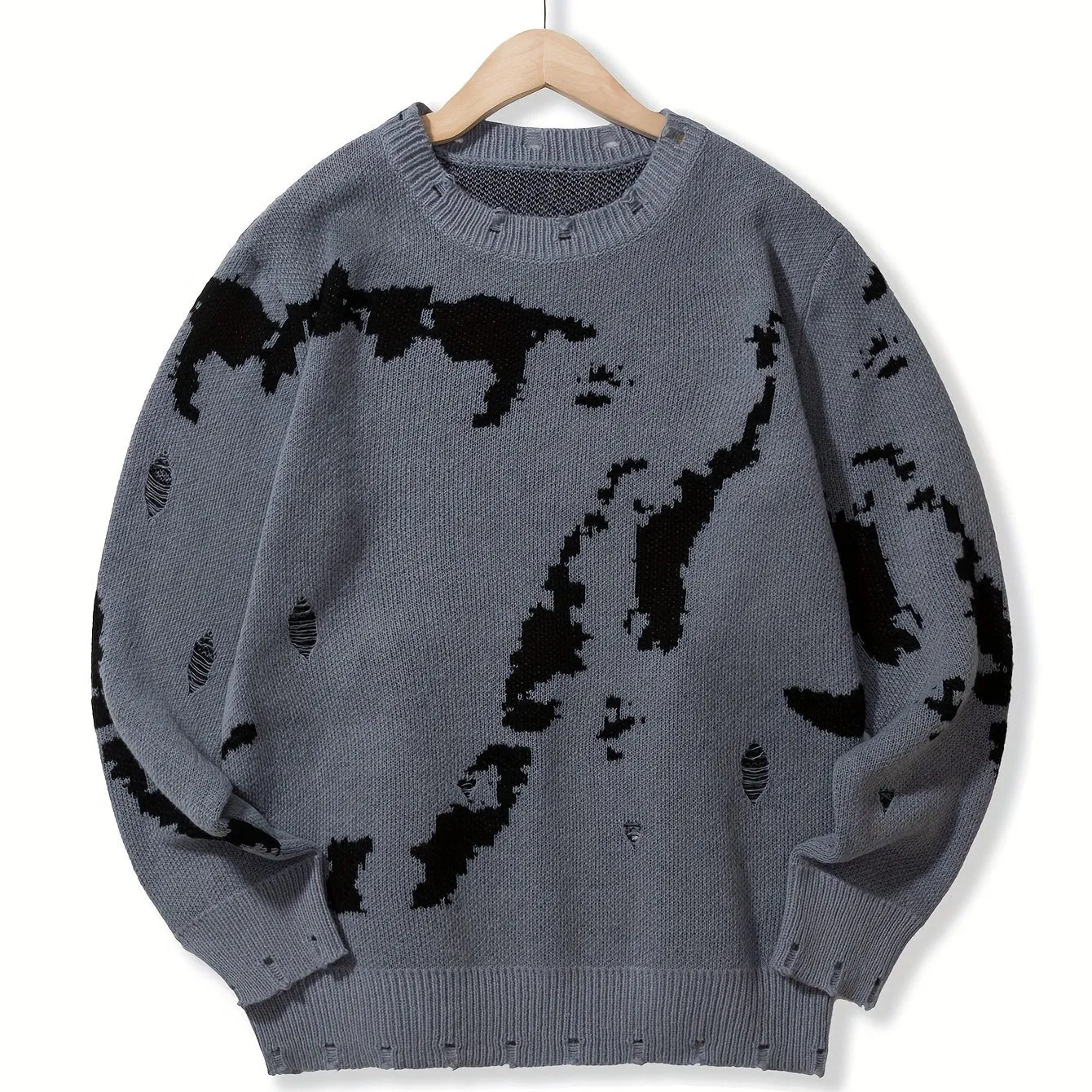 CASRIN | Warm Mens Knitted Sweater with Round Neck