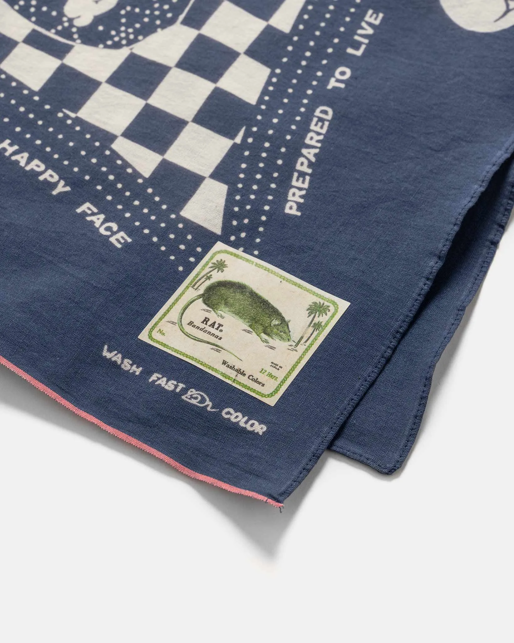 Fastcolor Selvedge Bandanna (RAINBOWY NO WOMAN NO CRY Navy