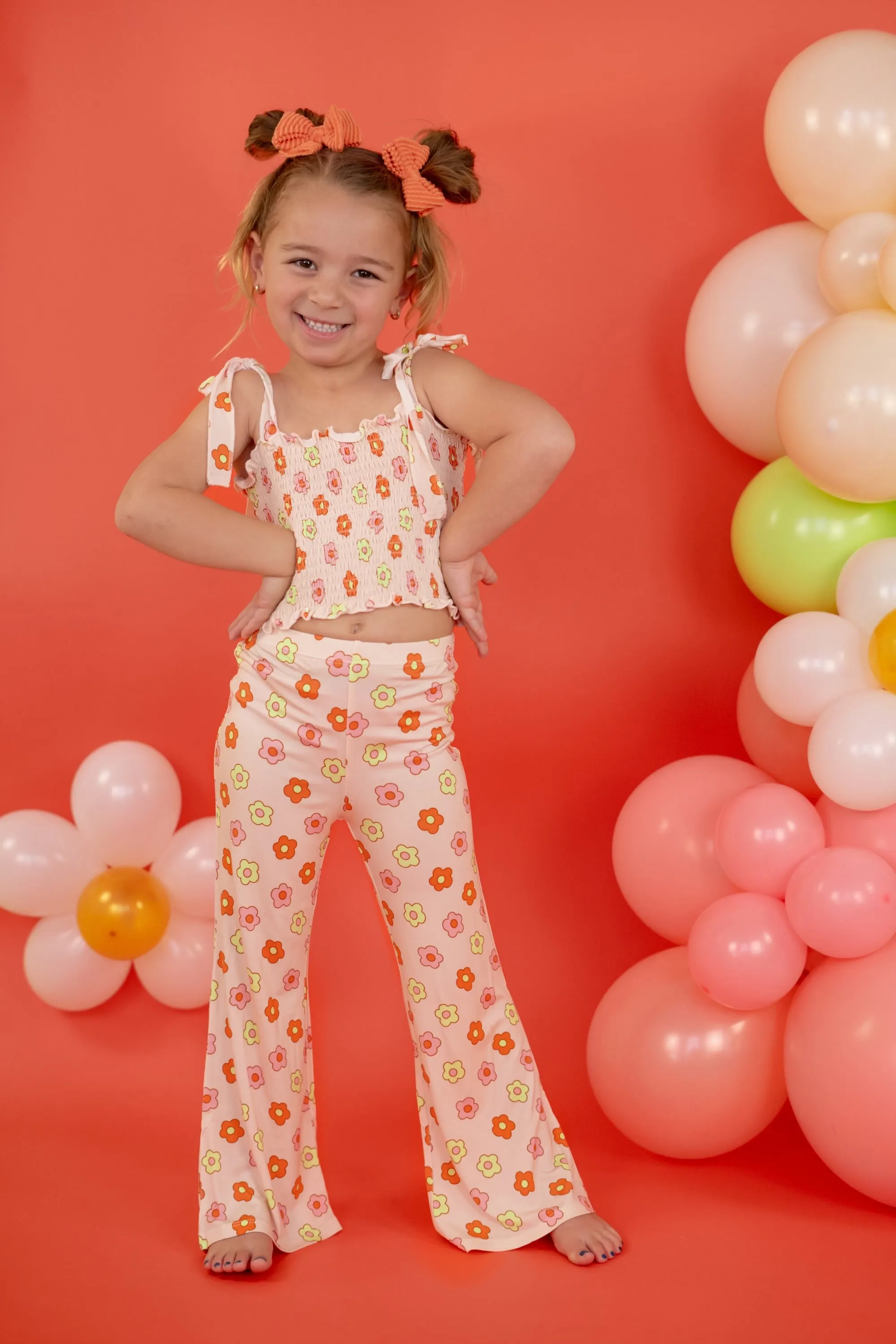 FEELIN' FLOWERFUL DREAM SMOCKED FLARE SET