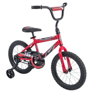 Huffy 16" Rock It Kids Bicycle, for Kids Ages 4  Years, Training Wheels, Red