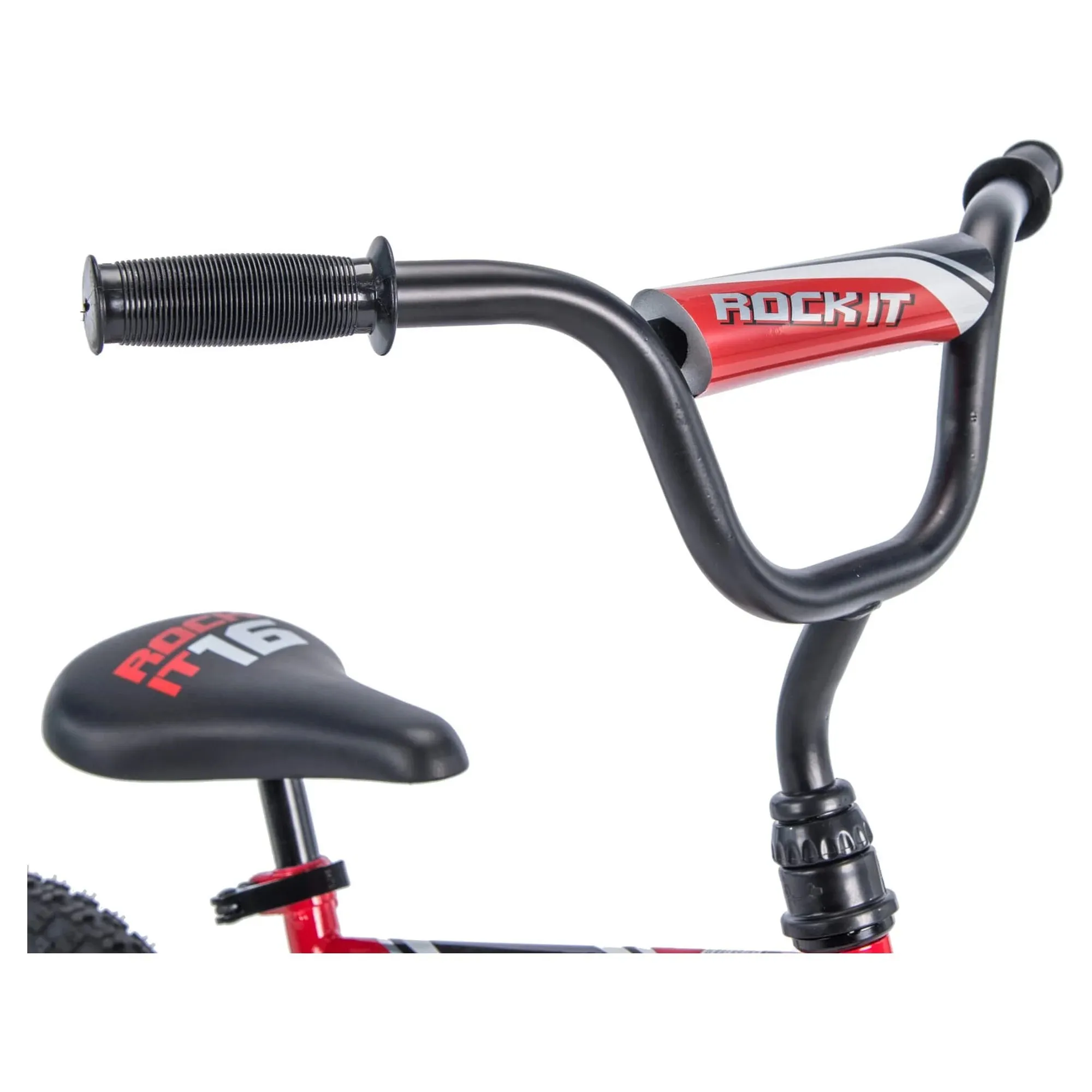 Huffy 16" Rock It Kids Bicycle, for Kids Ages 4  Years, Training Wheels, Red