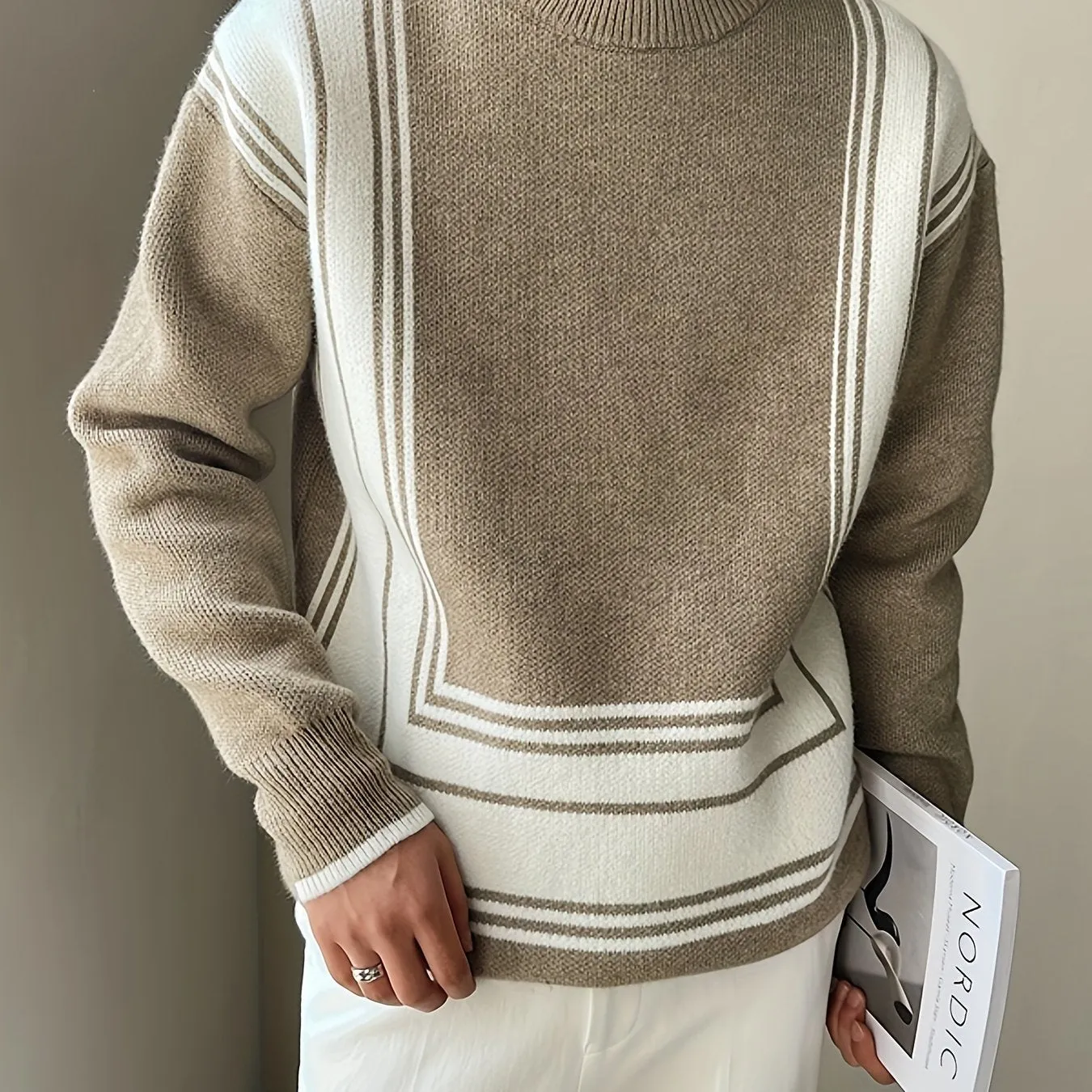 JESTON | Color-Blocking Knitted Mens Sweater