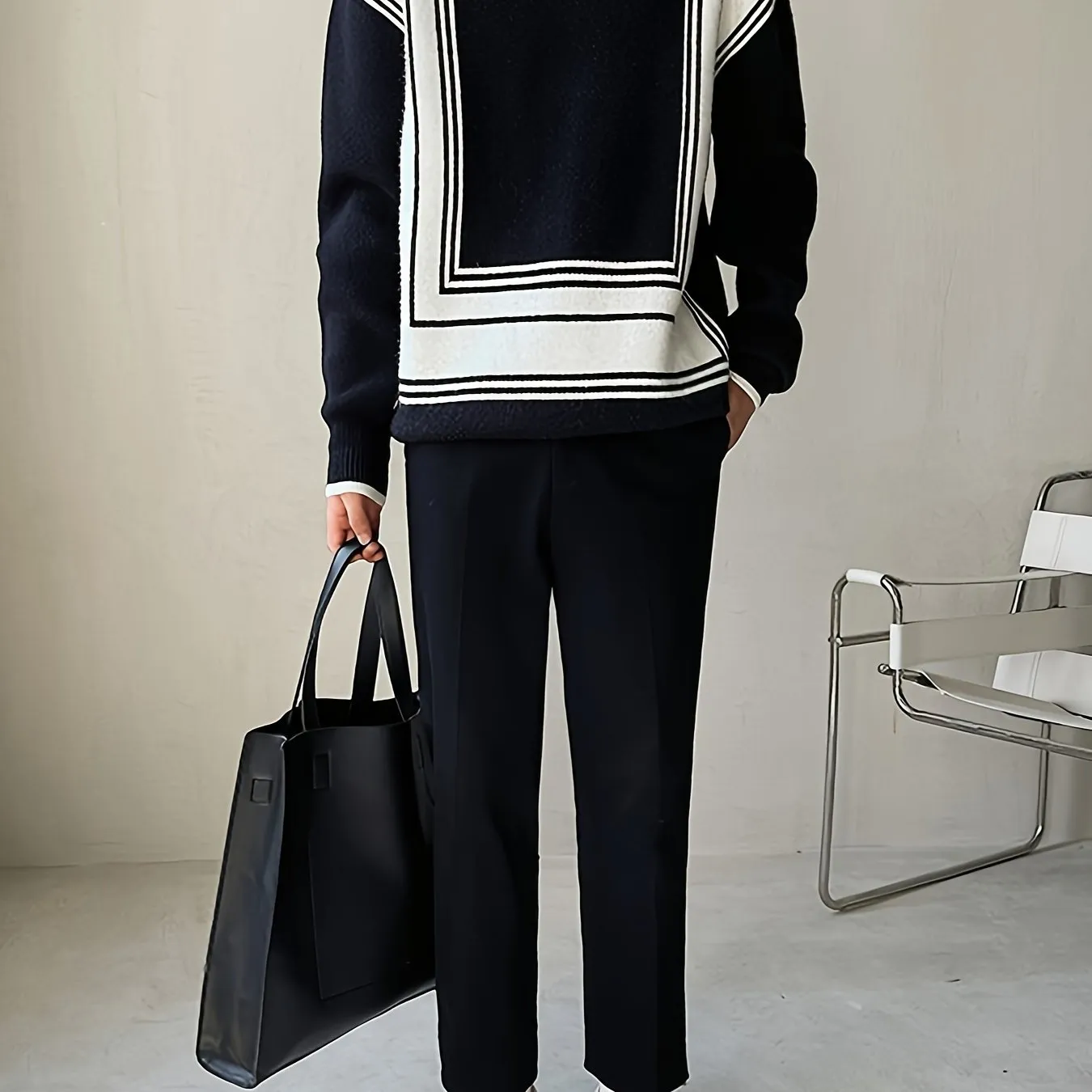 JESTON | Color-Blocking Knitted Mens Sweater