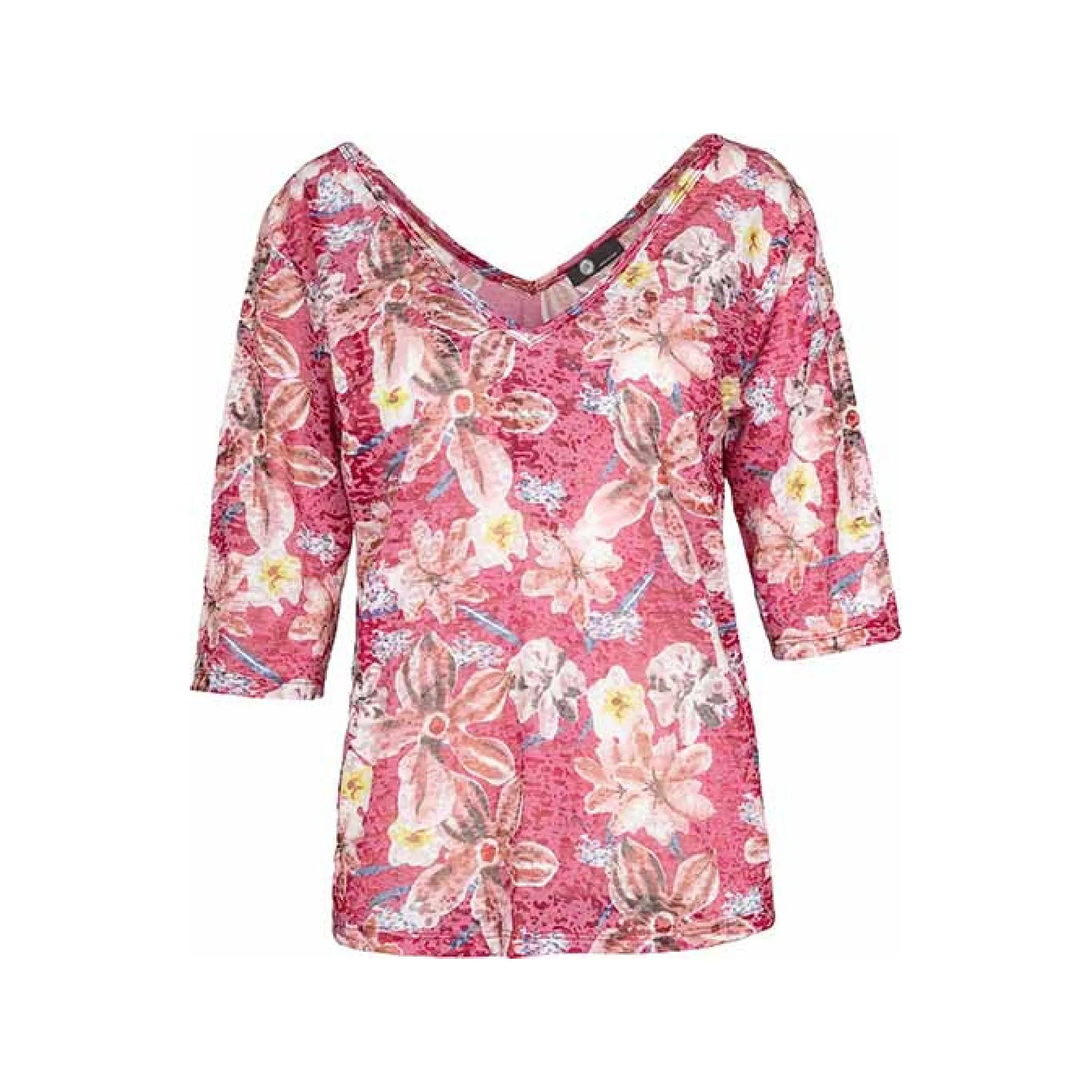 M Made in italy  Women's Knitted 3/4 Sleeve Top