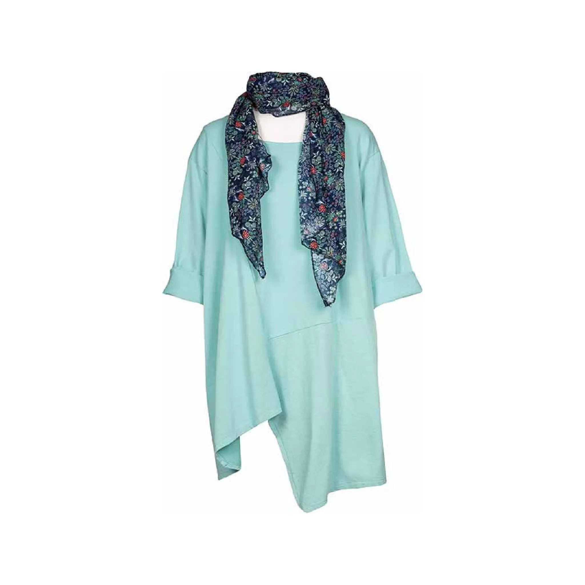 M Made in italy  Women's Knitted 3/4 Sleeve Tunic