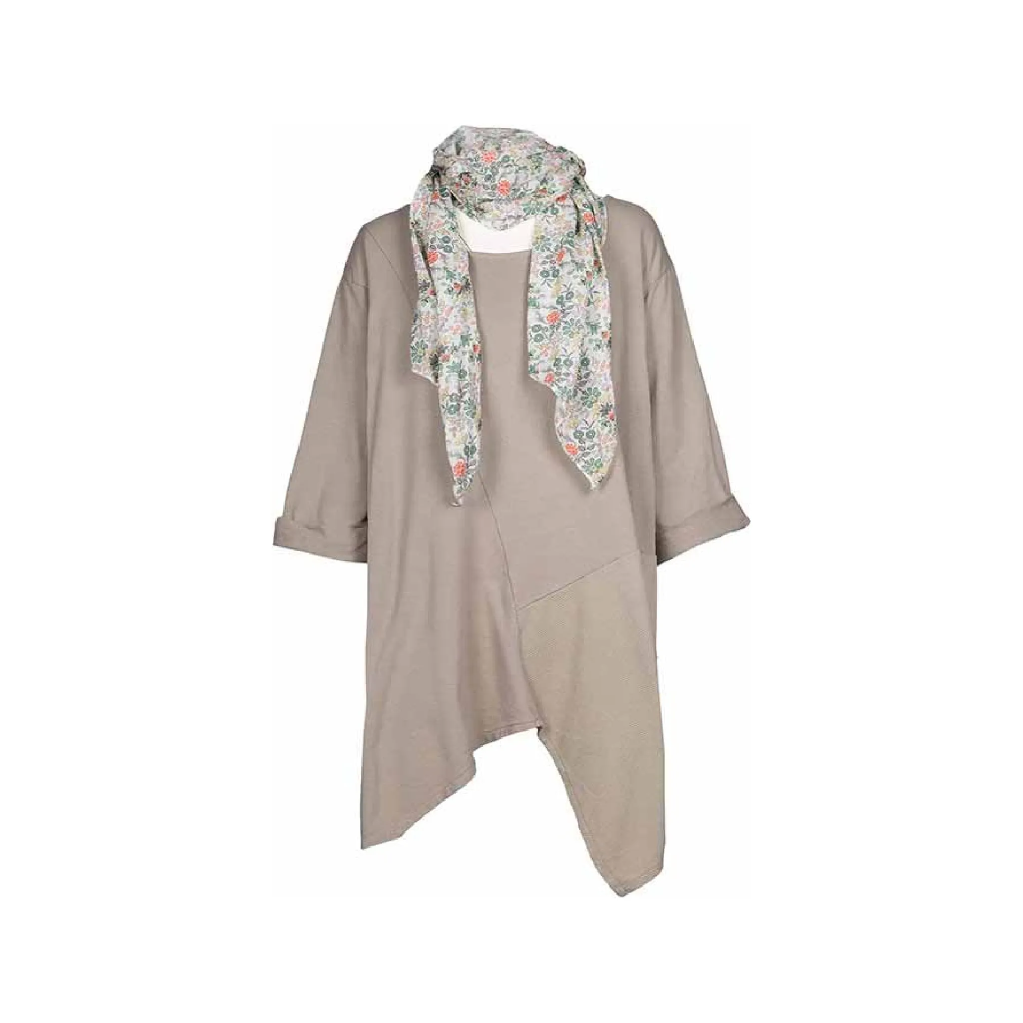 M Made in italy  Women's Knitted 3/4 Sleeve Tunic