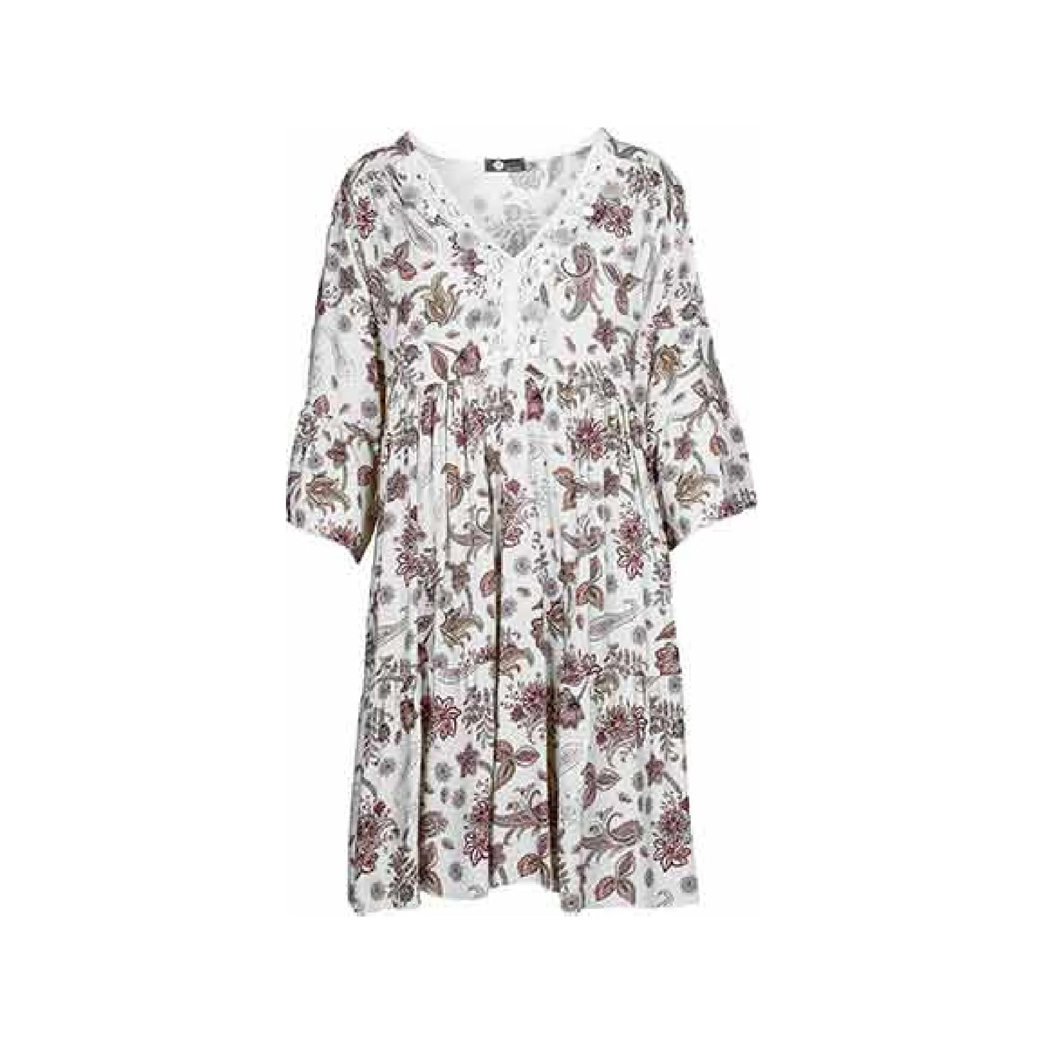 M Made in italy  Women's Woven 3/4 Sleeve Dress