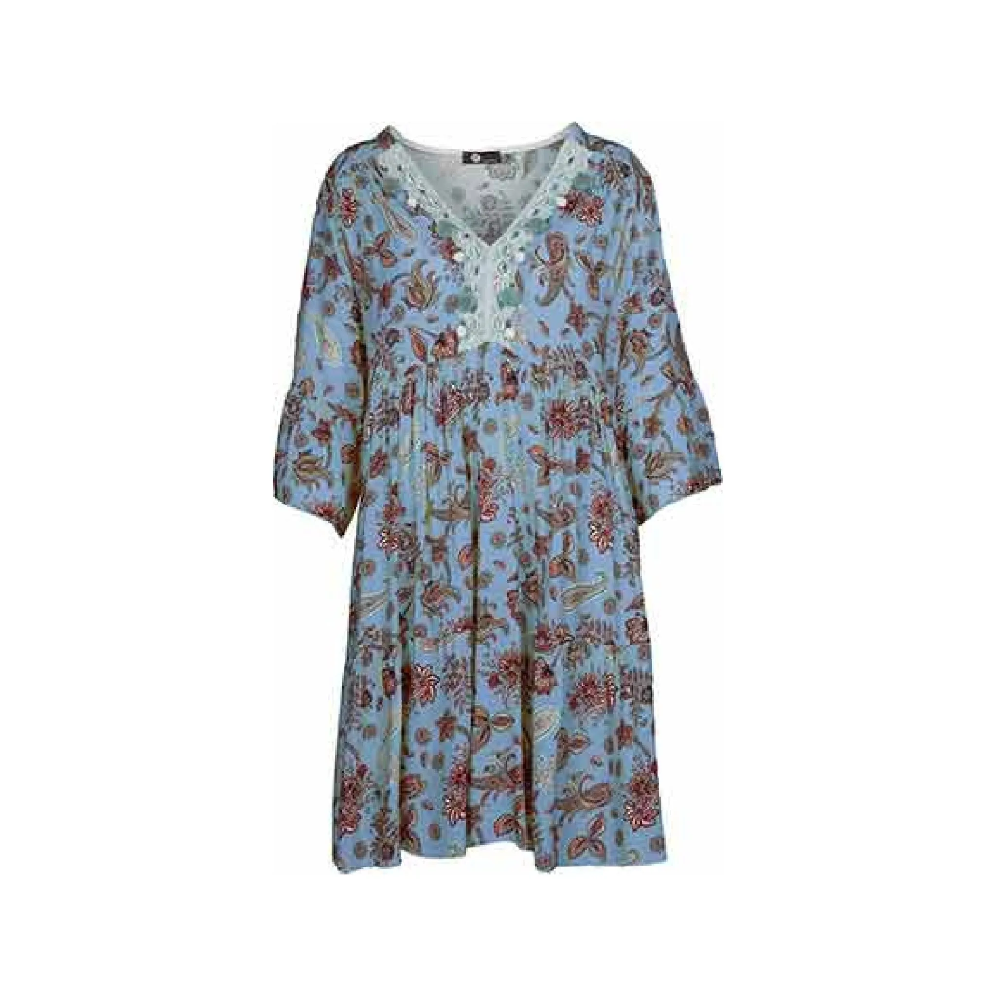 M Made in italy  Women's Woven 3/4 Sleeve Dress