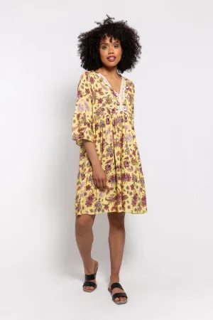 M Made in italy  Women's Woven 3/4 Sleeve Dress