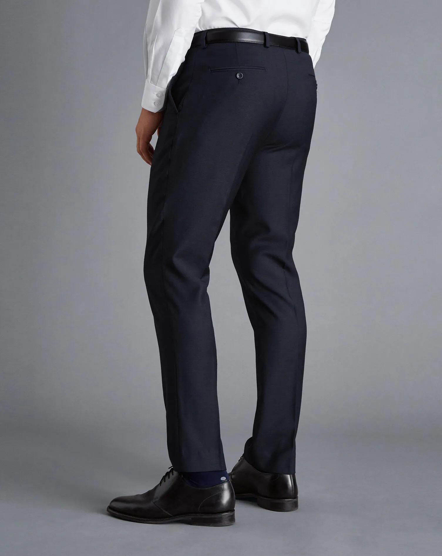 Navy Slim Fit Natural Stretch Twill Suit Trouser