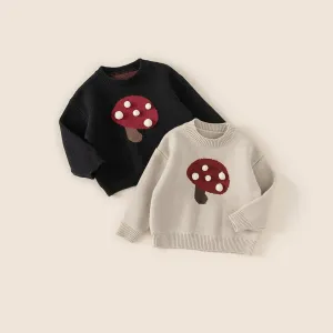 Playful Mushroom Knit Sweater