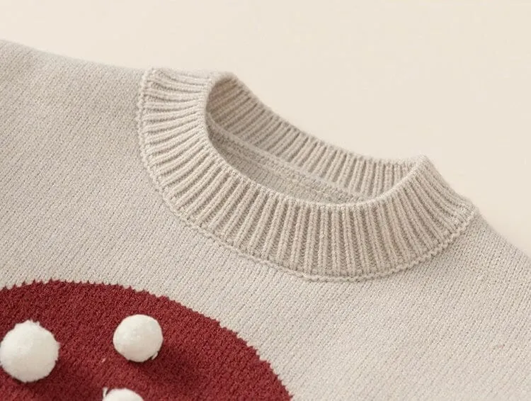 Playful Mushroom Knit Sweater