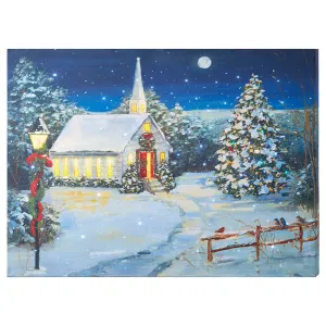 Raz Imports Nutcracker Traditions 24" Church Lighted Print