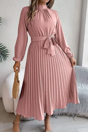 Sabrina Elegant Collar Pleated Midi Dress