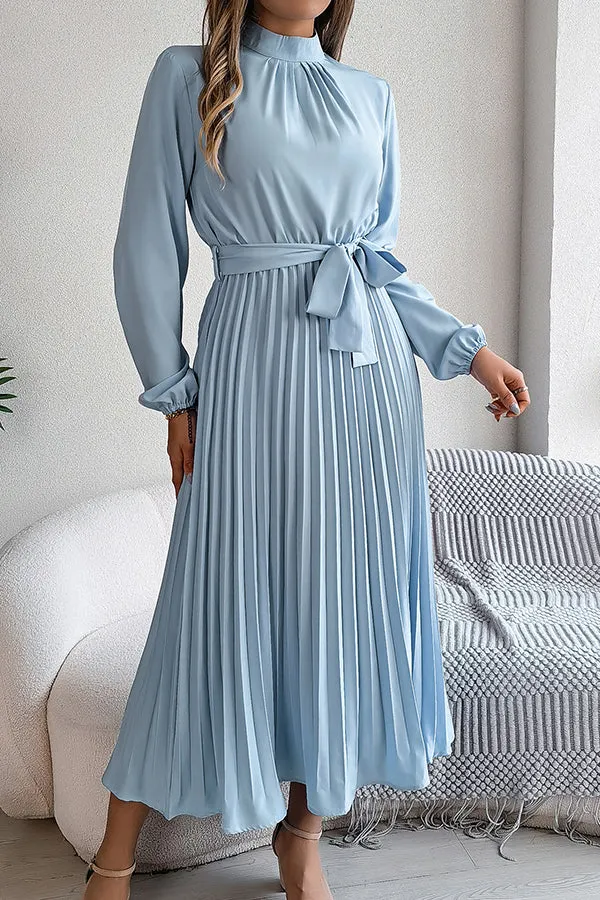 Sabrina Elegant Collar Pleated Midi Dress