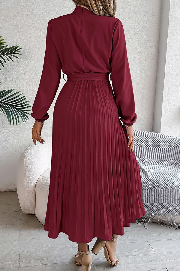Sabrina Elegant Collar Pleated Midi Dress