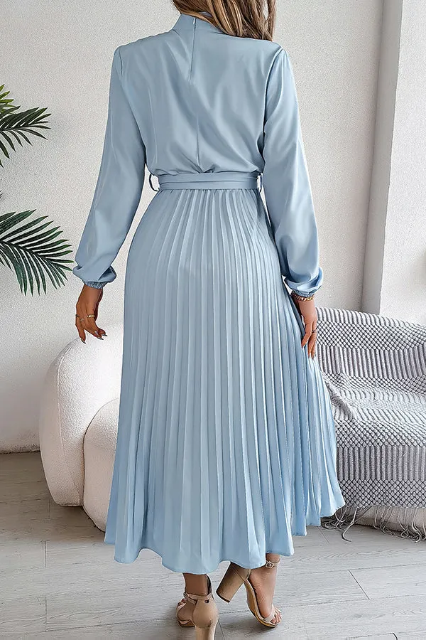 Sabrina Elegant Collar Pleated Midi Dress