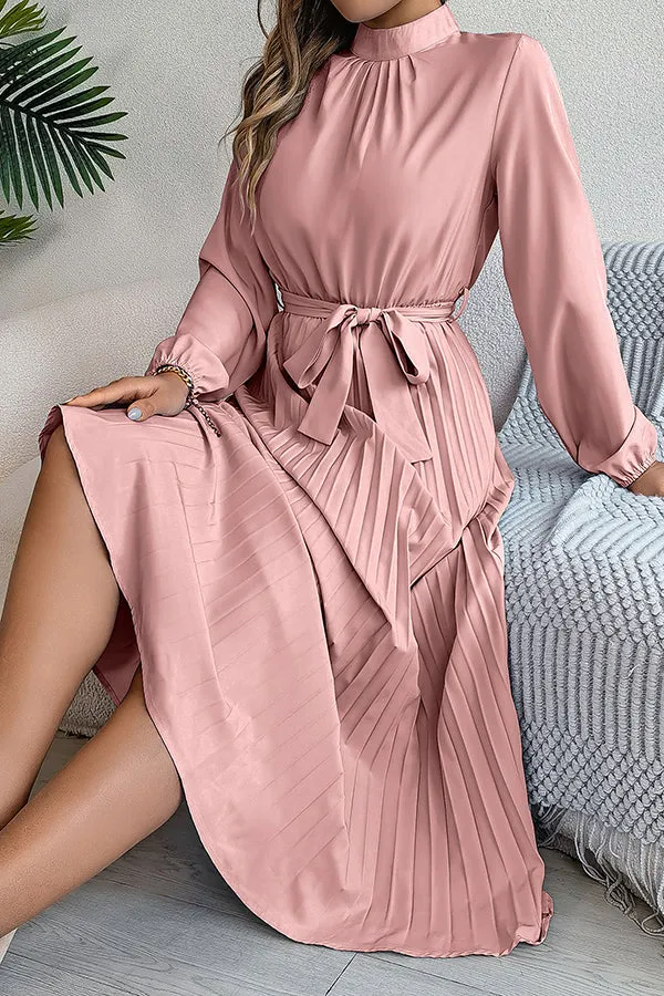 Sabrina Elegant Collar Pleated Midi Dress