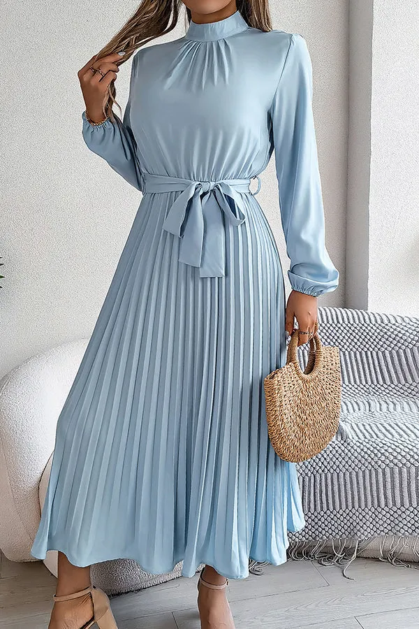 Sabrina Elegant Collar Pleated Midi Dress