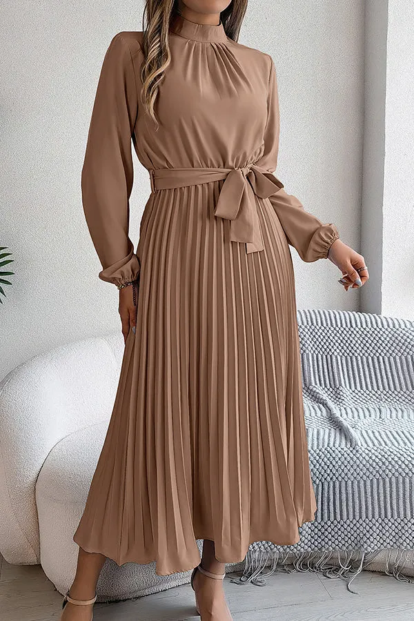 Sabrina Elegant Collar Pleated Midi Dress