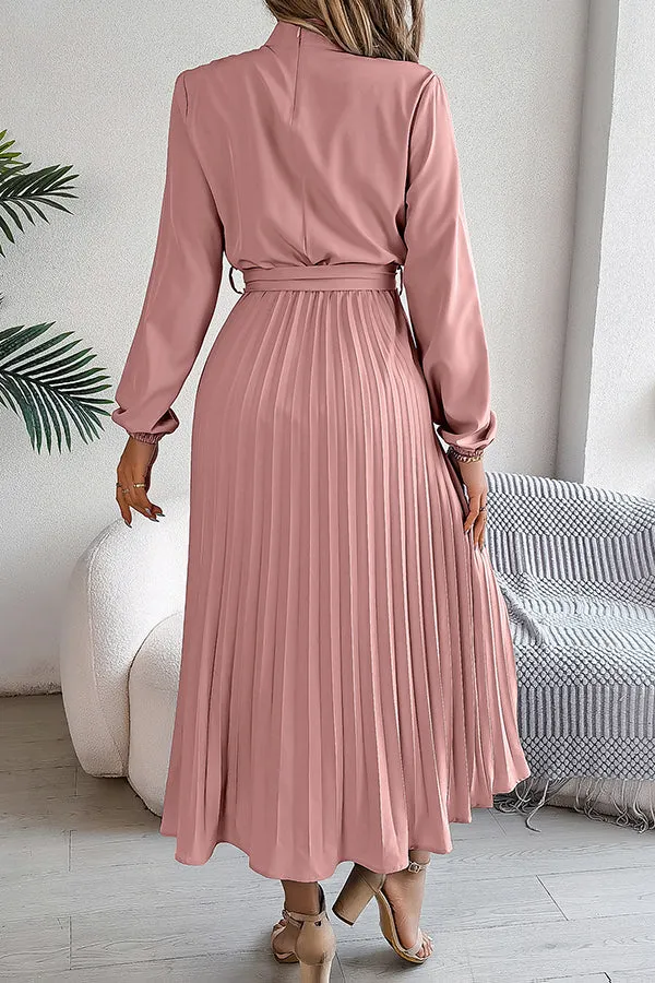 Sabrina Elegant Collar Pleated Midi Dress