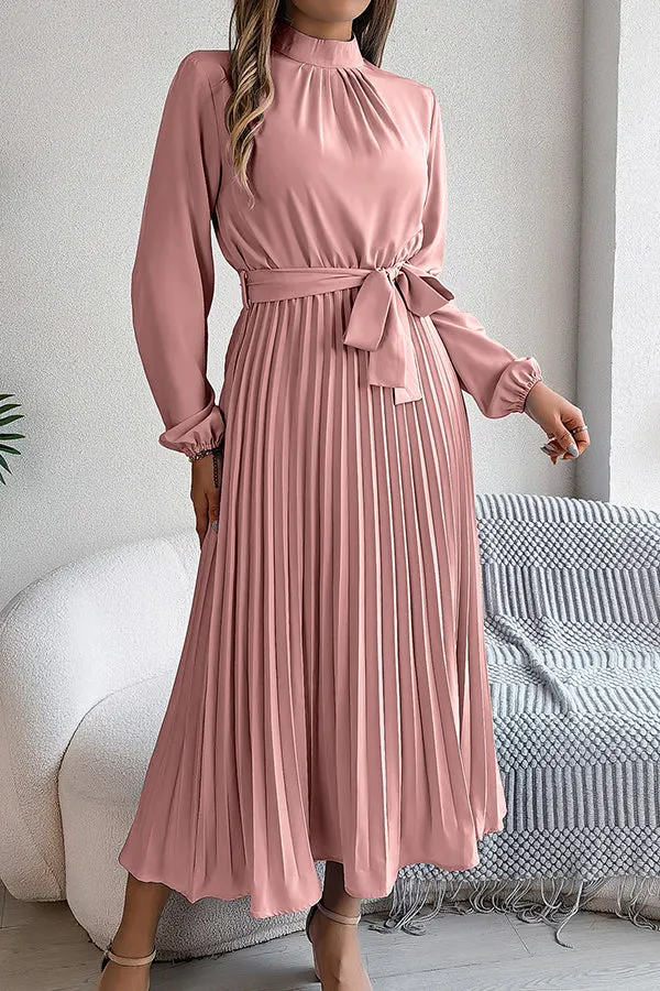 Sabrina Elegant Collar Pleated Midi Dress