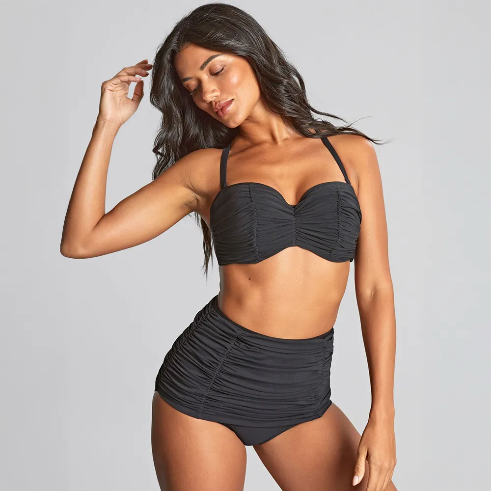 Tulle Margot Bandeau Bikini Black