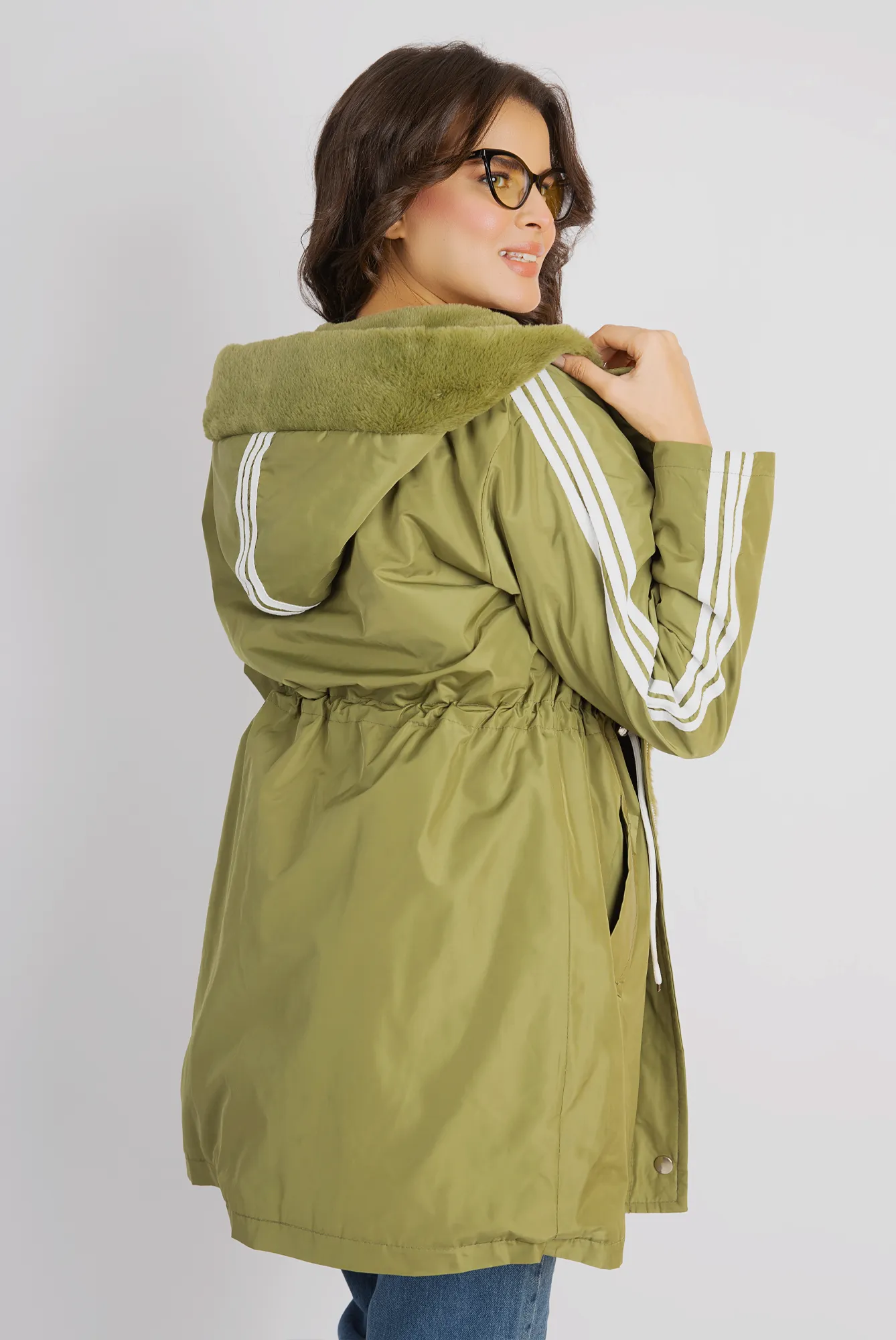 Ultimate Hooded Fur-Lined Jacket - Green