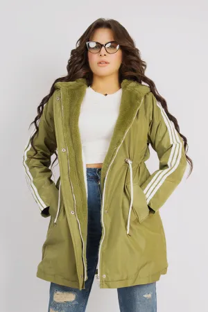 Ultimate Hooded Fur-Lined Jacket - Green
